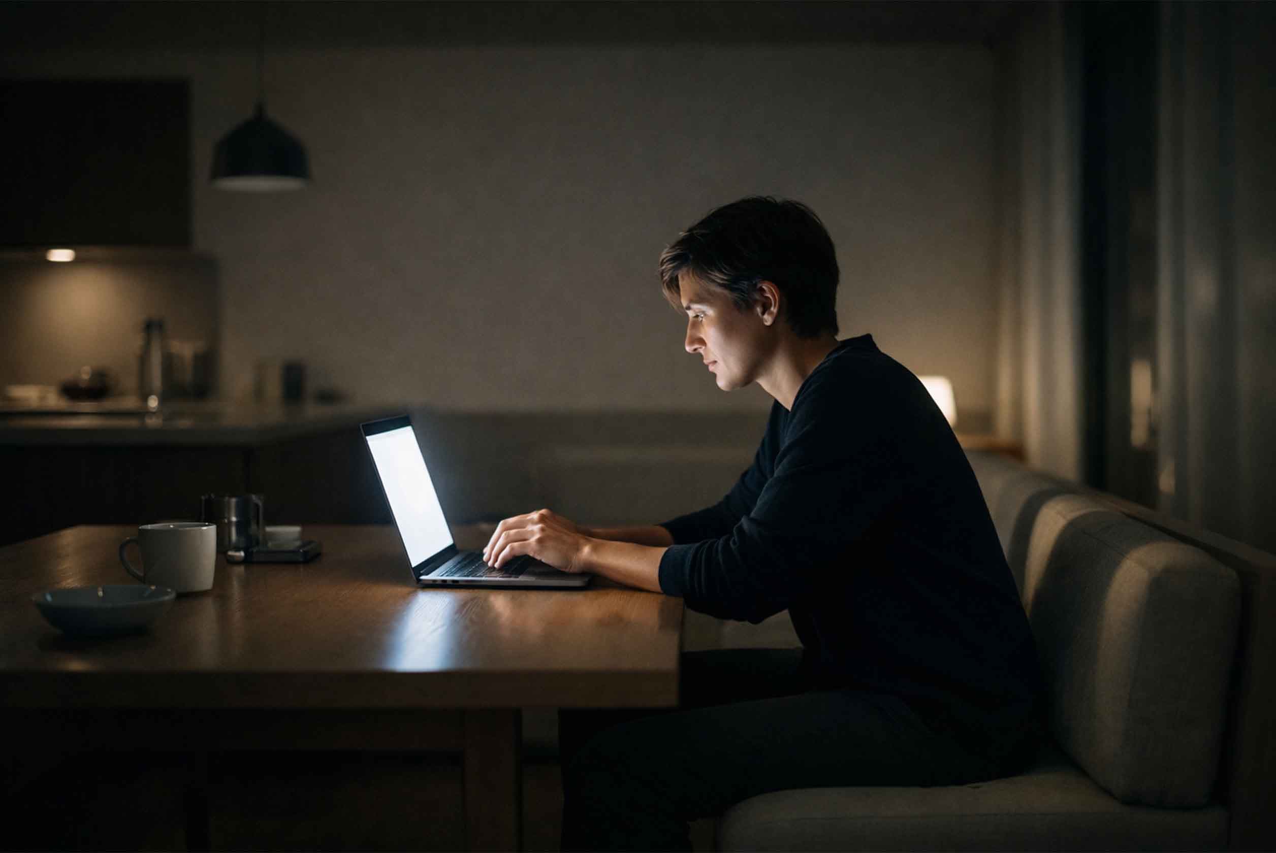 집 환경 속 AI 앱 사용 장면